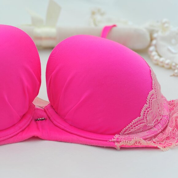 Victoria's Secret Viintage Pink Lightly Padeded Bra 36B - Picture 3 of 12